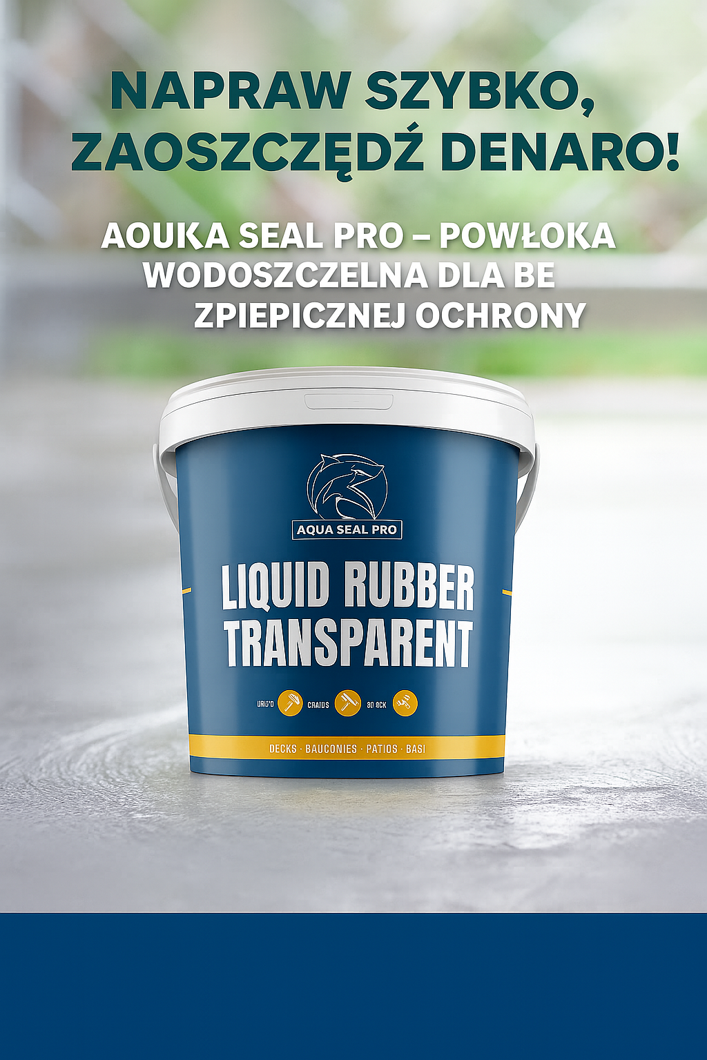 AQUA SEAL PRO 300ml – Wodoodporne przezroczyste klej